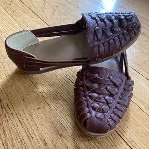 Brown leather huaraches from Nisolo sz 6